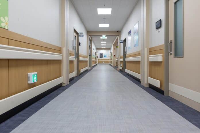 hallway, hospital, clean