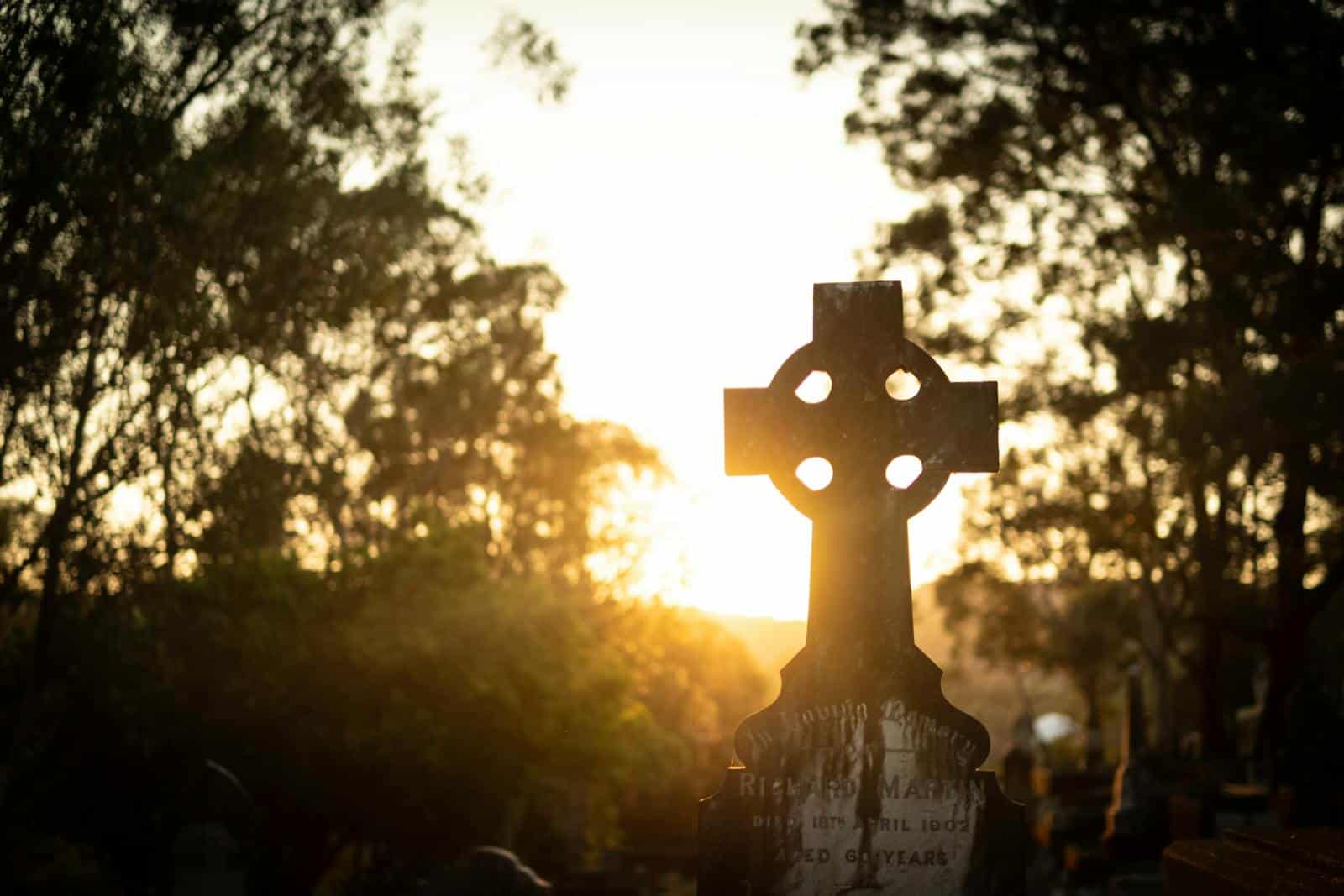 Celtic cross in light